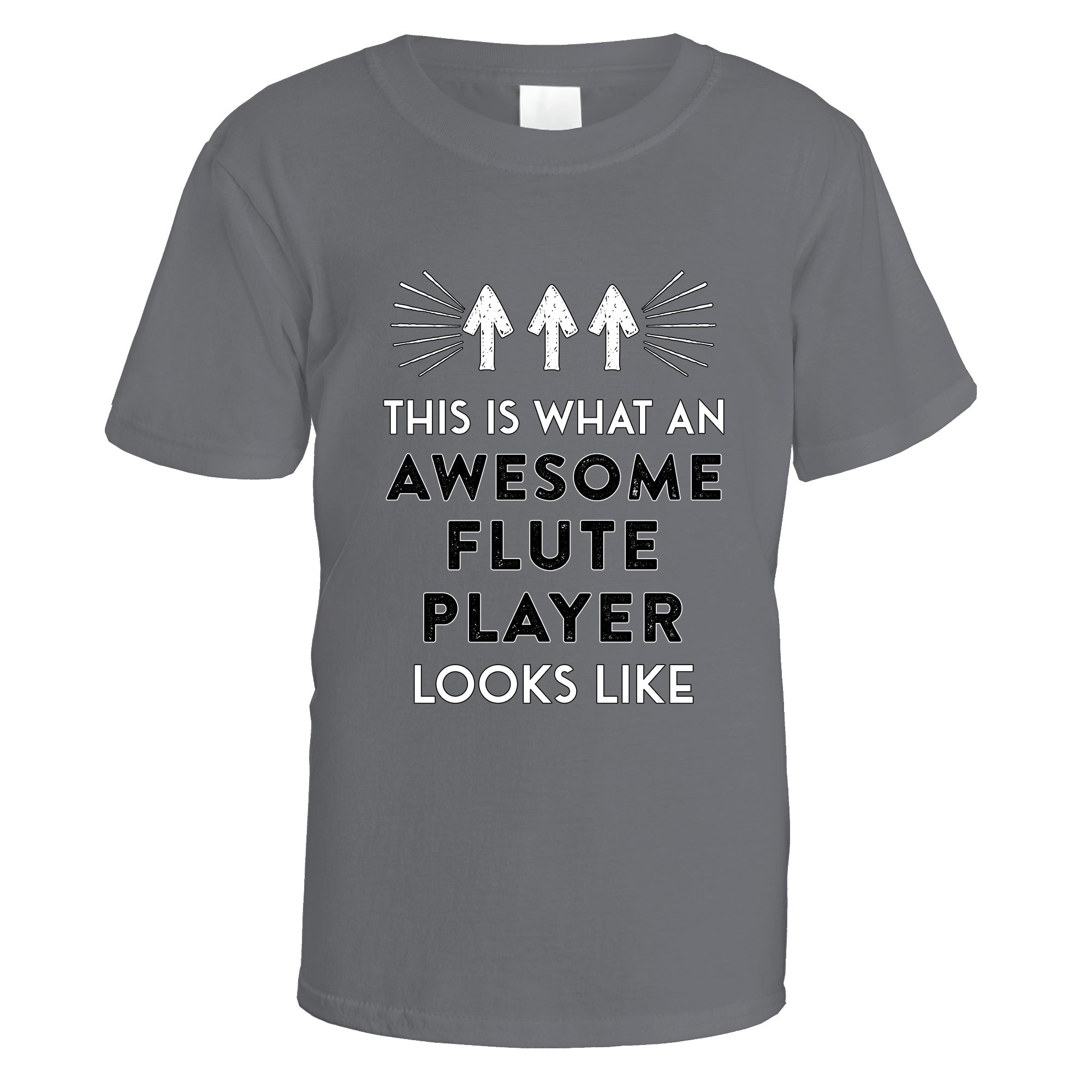 awesome-flute-player-t-shirt - Charcoal