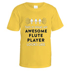 Awesome Flute Player T-Shirt - Small / Daisy