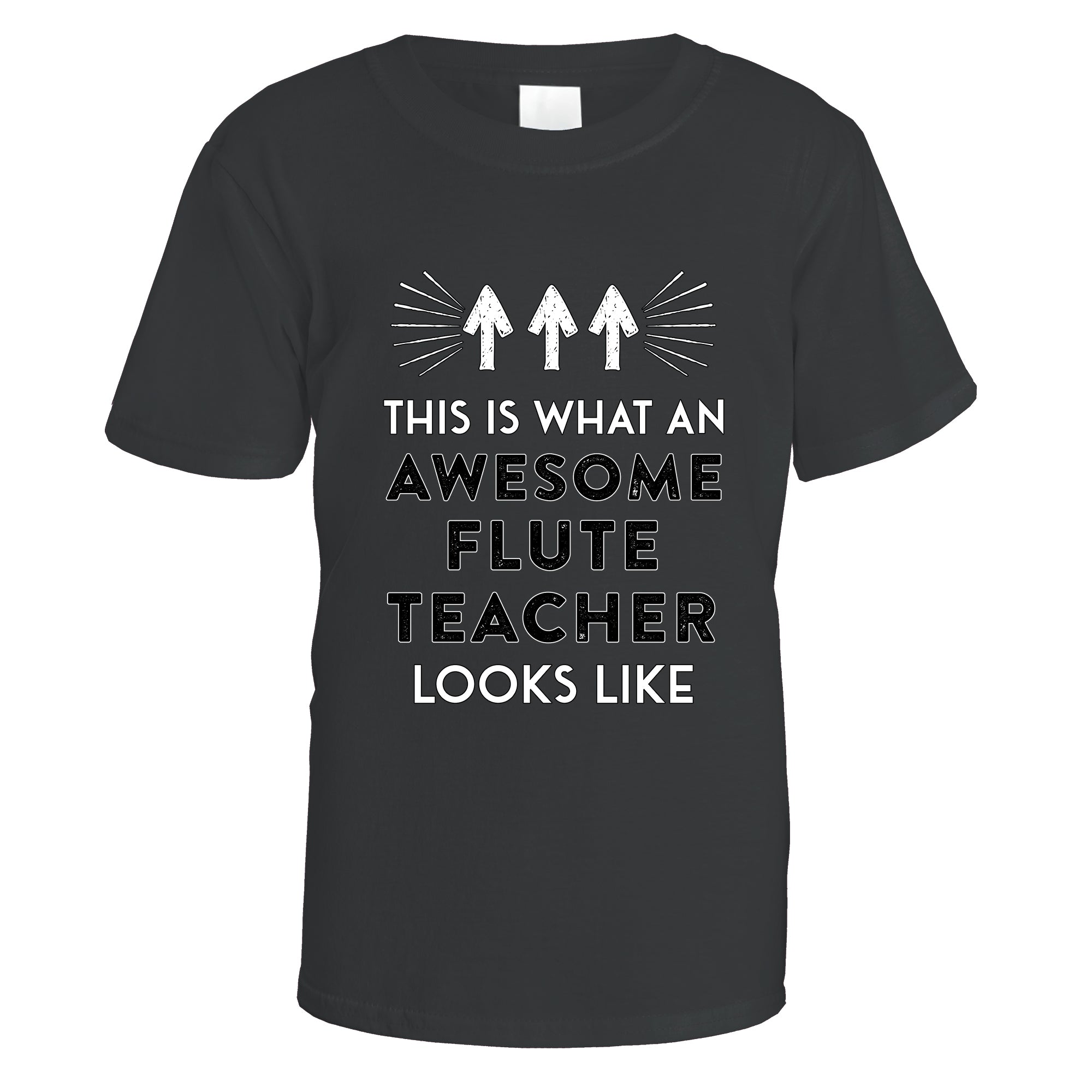 awesome-flute-teacher-t-shirt - Black