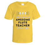Awesome Flute Teacher T-Shirt - Small / Daisy