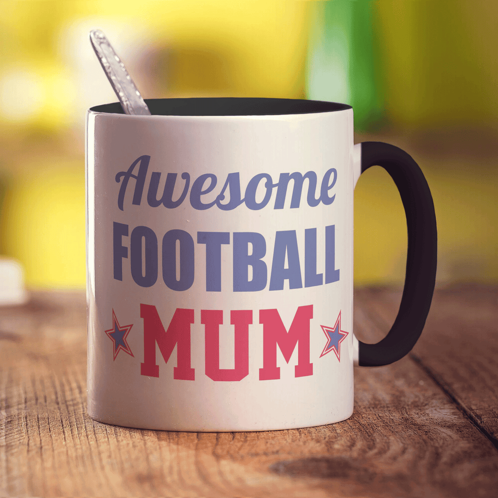 Awesome Football Mum Mug - Standard 330ml (11oz) / Black