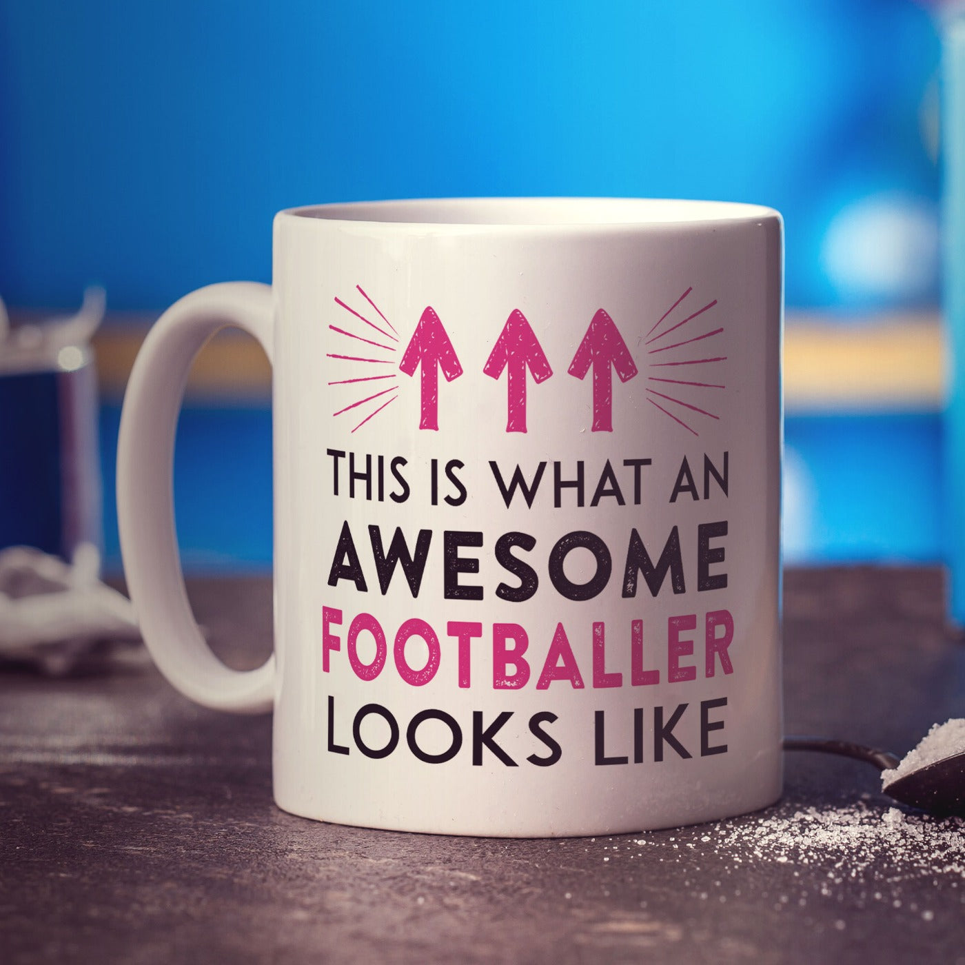 This Is What An Awesome Footballer Looks Like... Pink Mug