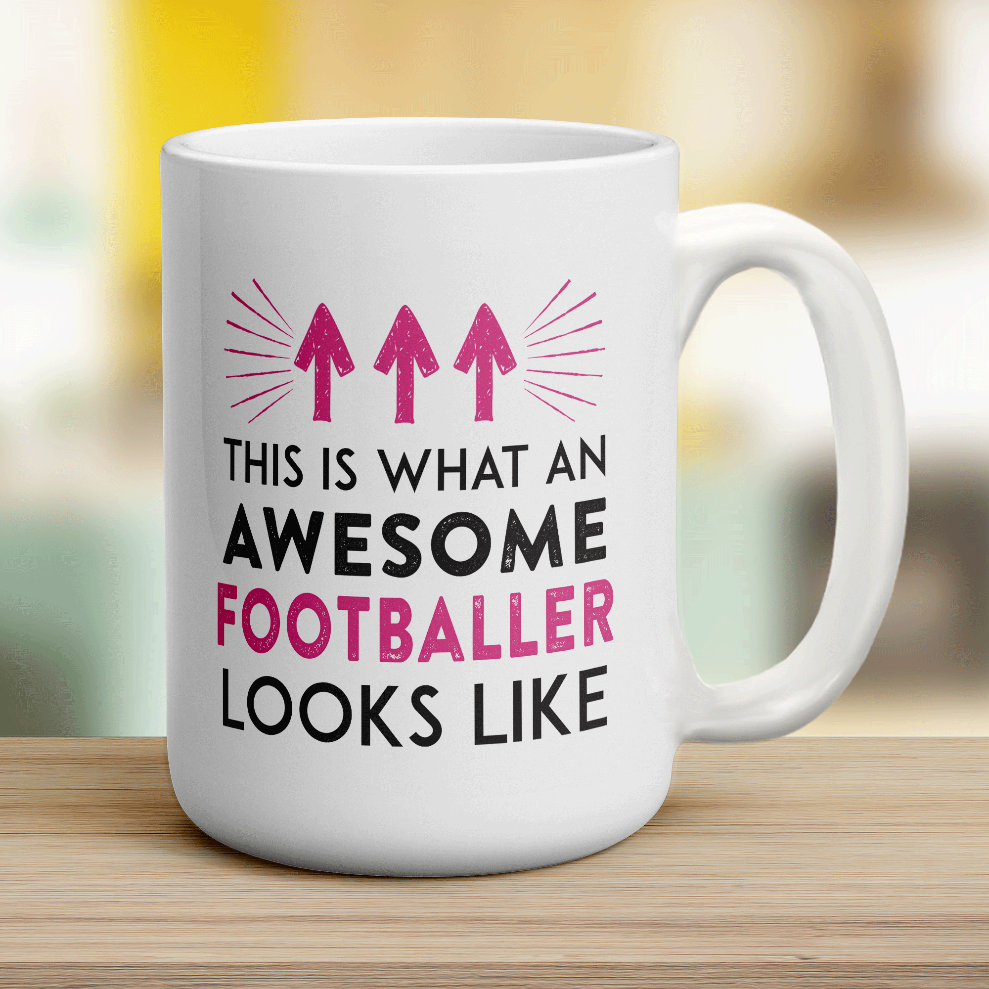 This Is What An Awesome Footballer Looks Like... Pink Mug