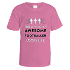 Awesome Footballer T-Shirt - Small / Azalea
