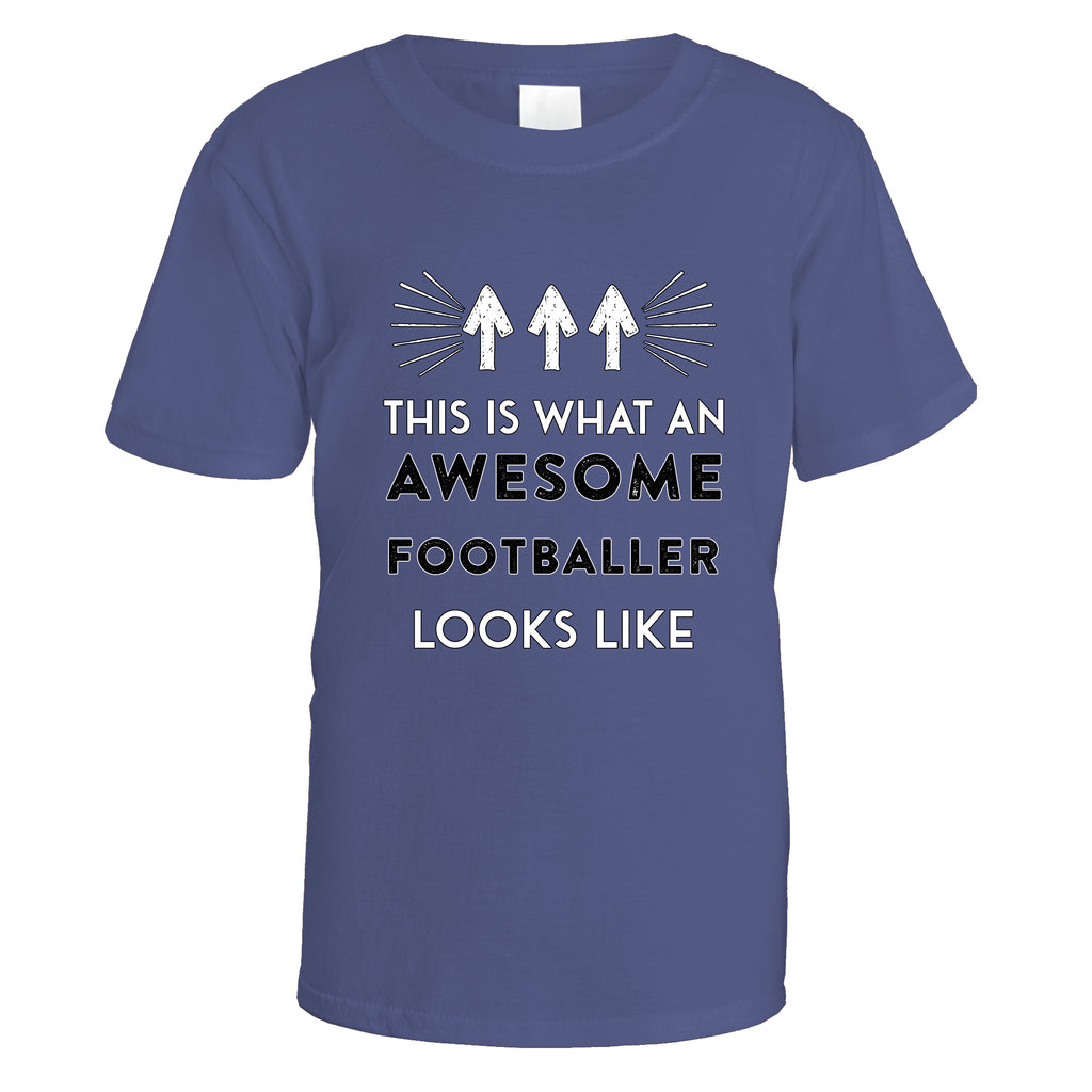Awesome Footballer T-Shirt - Small / Purple
