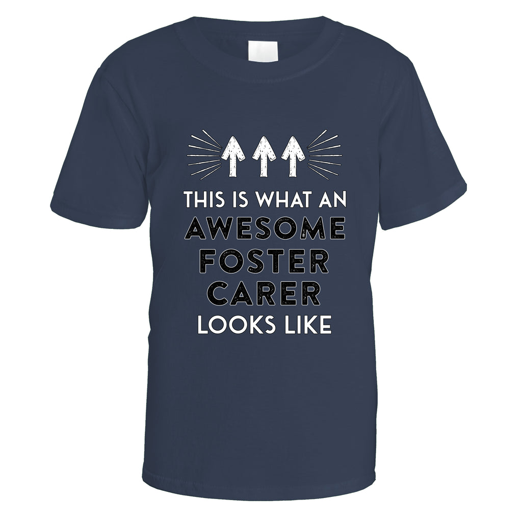 Awesome Foster Carer T-Shirt - Small / Navy