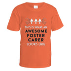 Awesome Foster Carer T-Shirt - Small / Orange