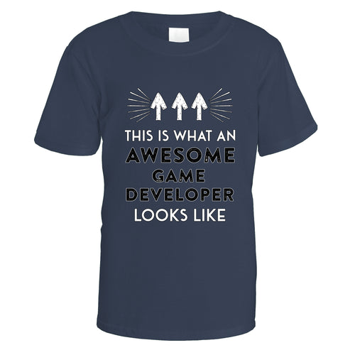 Awesome Game Developer T-Shirt - Small / Navy