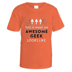 Awesome Geek T-Shirt - Small / Orange