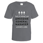 Awesome General Manager T-Shirt - Small / Charcoal