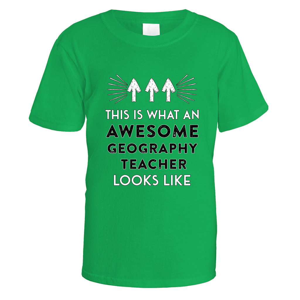Awesome Geography Teacher T-Shirt - Small / Irish Green