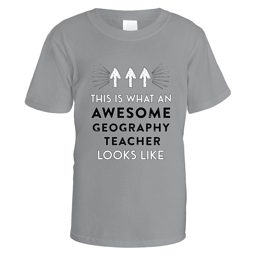 Awesome Geography Teacher T-Shirt - Small / Sports Grey