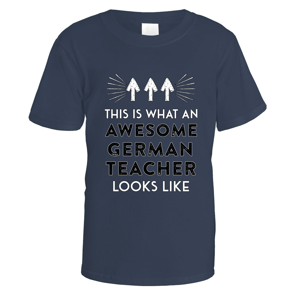 Awesome German Teacher T-Shirt - Large / Navy