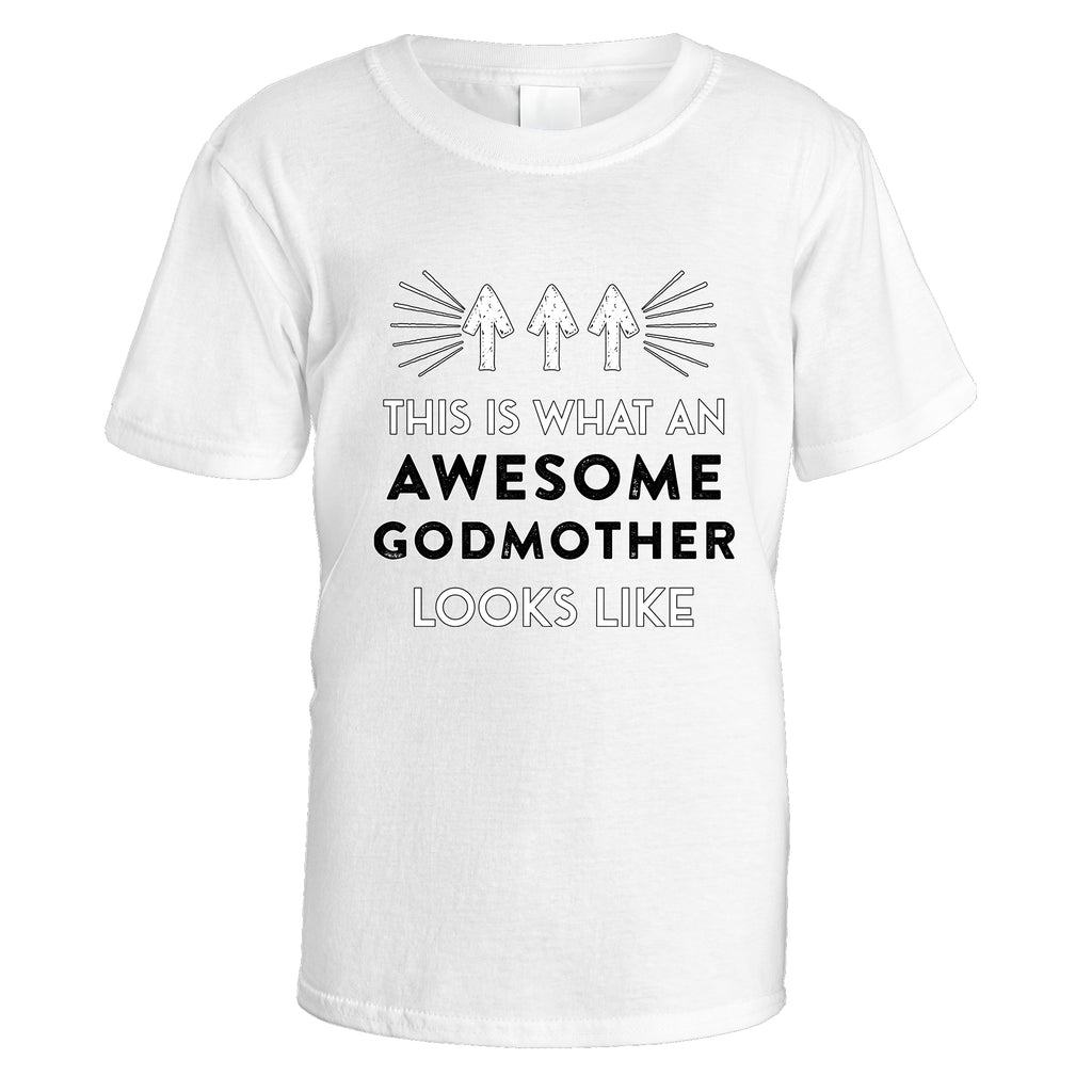 Awesome Godmother T-Shirt - Medium / White