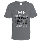 Awesome Graphic Designer T-Shirt - Small / Charcoal