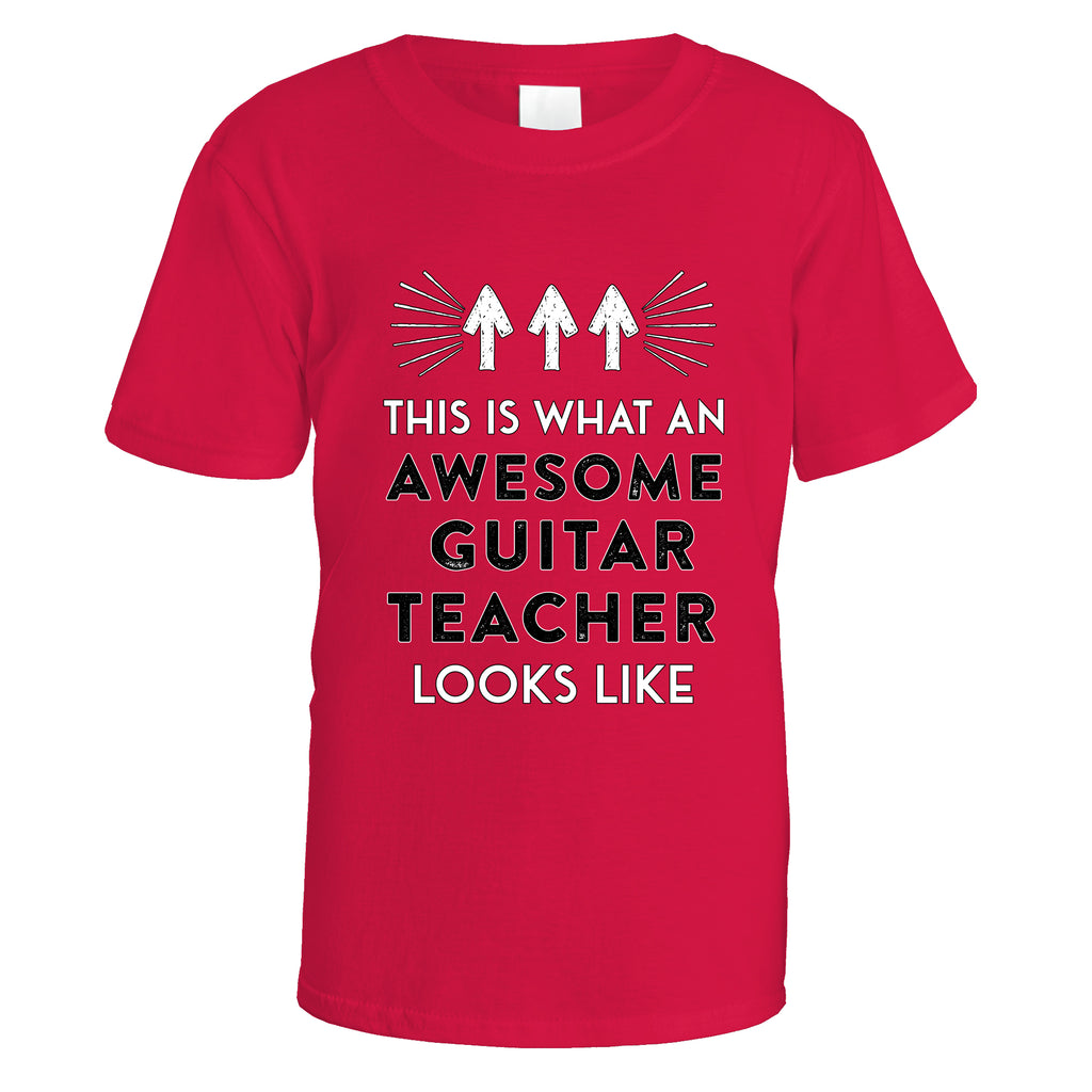 Awesome Guitar Teacher T-Shirt - Small / Red