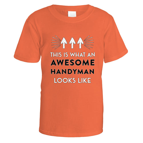Awesome Handyman T-Shirt - Small / Orange