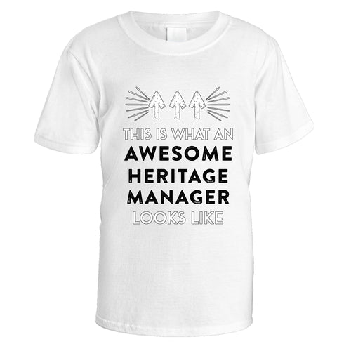 Awesome Heritage Manager T-Shirt - Medium / White