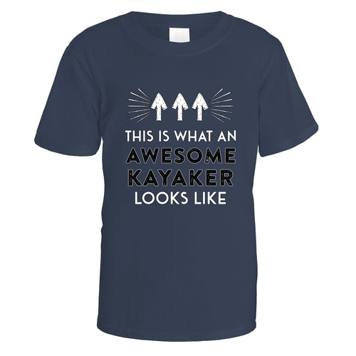 Awesome Kayaker T-Shirt - Small / Navy