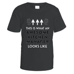 Awesome Kitchen Manager T-Shirt - Medium / Black