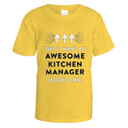 Awesome Kitchen Manager T-Shirt - Small / Daisy