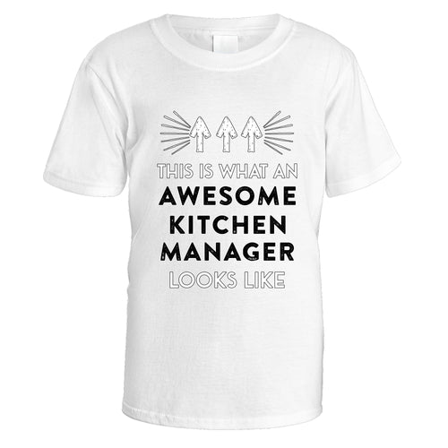 Awesome Kitchen Manager T-Shirt - Medium / White