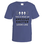 Awesome Knitter T-Shirt - Small / Purple