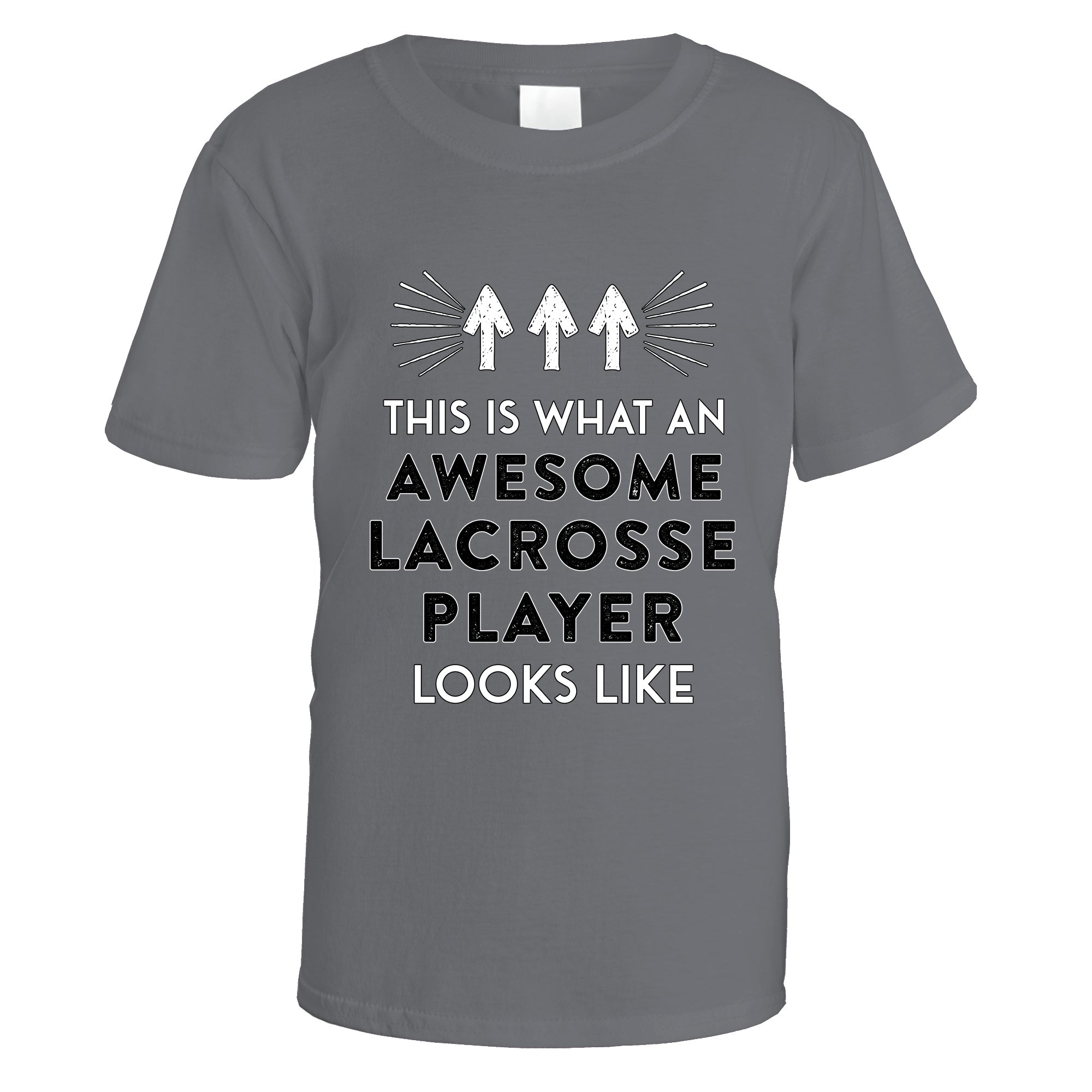awesome-lacrosse-player-t-shirt - Charcoal
