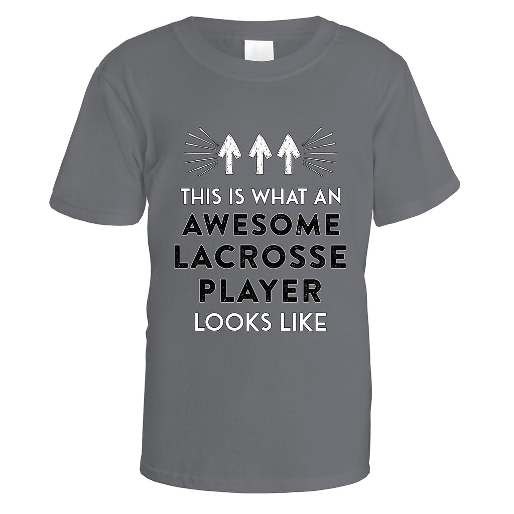 Awesome Lacrosse Player T-Shirt - Small / Charcoal
