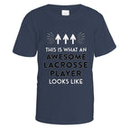 Awesome Lacrosse Player T-Shirt - Small / Navy
