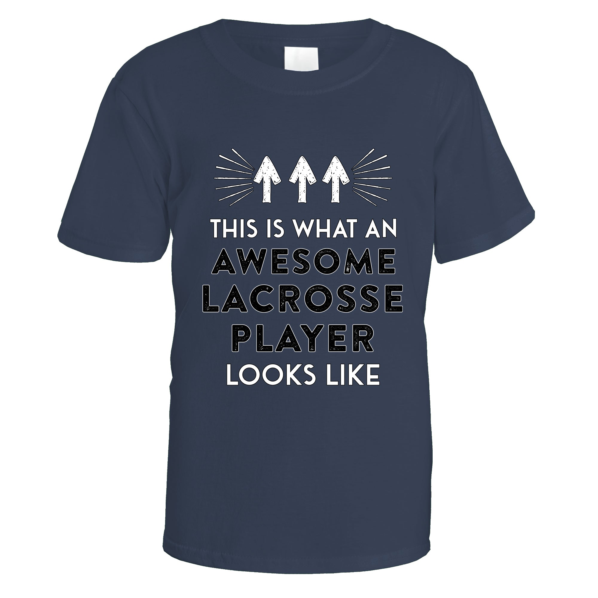 awesome-lacrosse-player-t-shirt - Navy