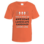 Awesome Landscape Gardener T-Shirt - Small / Orange