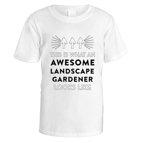 Awesome Landscape Gardener T-Shirt - Medium / White