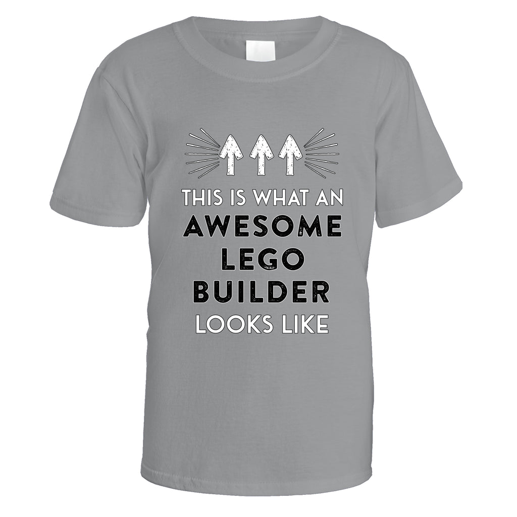 Awesome Lego Builder T-Shirt - Small / Sports Grey