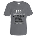 Awesome Leisure Centre Manager T-Shirt - Large / Charcoal