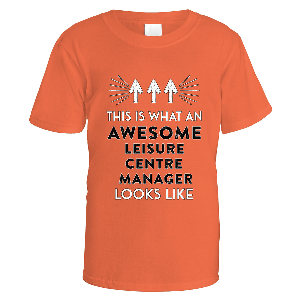 Awesome Leisure Centre Manager T-Shirt - Small / Orange