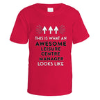 Awesome Leisure Centre Manager T-Shirt - Small / Red