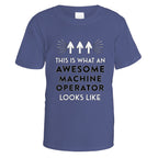 Awesome Machine Operator T-Shirt - Small / Purple