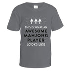 Awesome Mahjong Player T-Shirt - Small / Charcoal