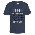 Awesome Mahjong Player T-Shirt - Small / Navy