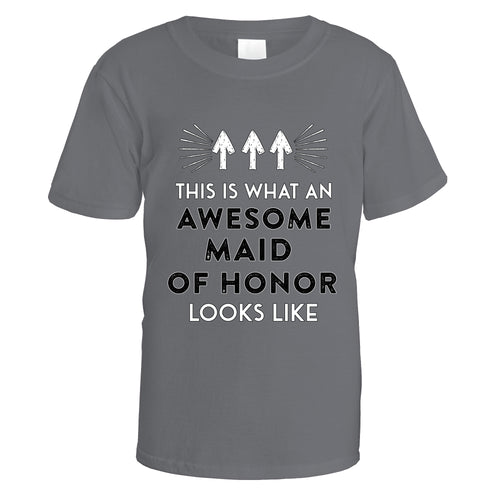 Awesome Maid Of Honour T-Shirt - Small / Charcoal