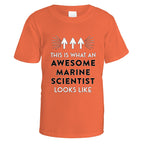 Awesome Marine Scientist T-Shirt - Small / Orange
