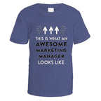 Awesome Marketing Manager T-Shirt - Small / Purple