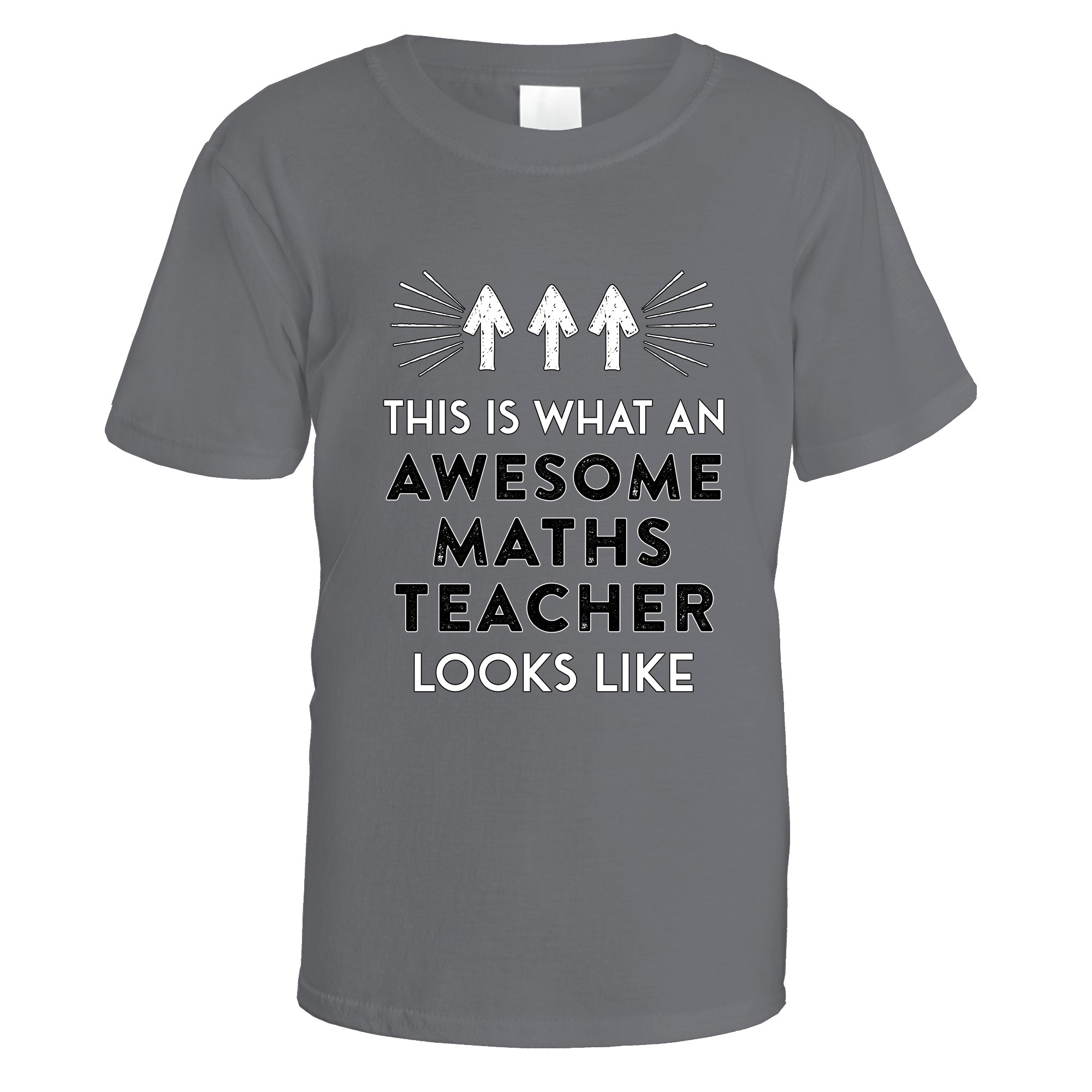 awesome-maths-teacher-t-shirt - Charcoal