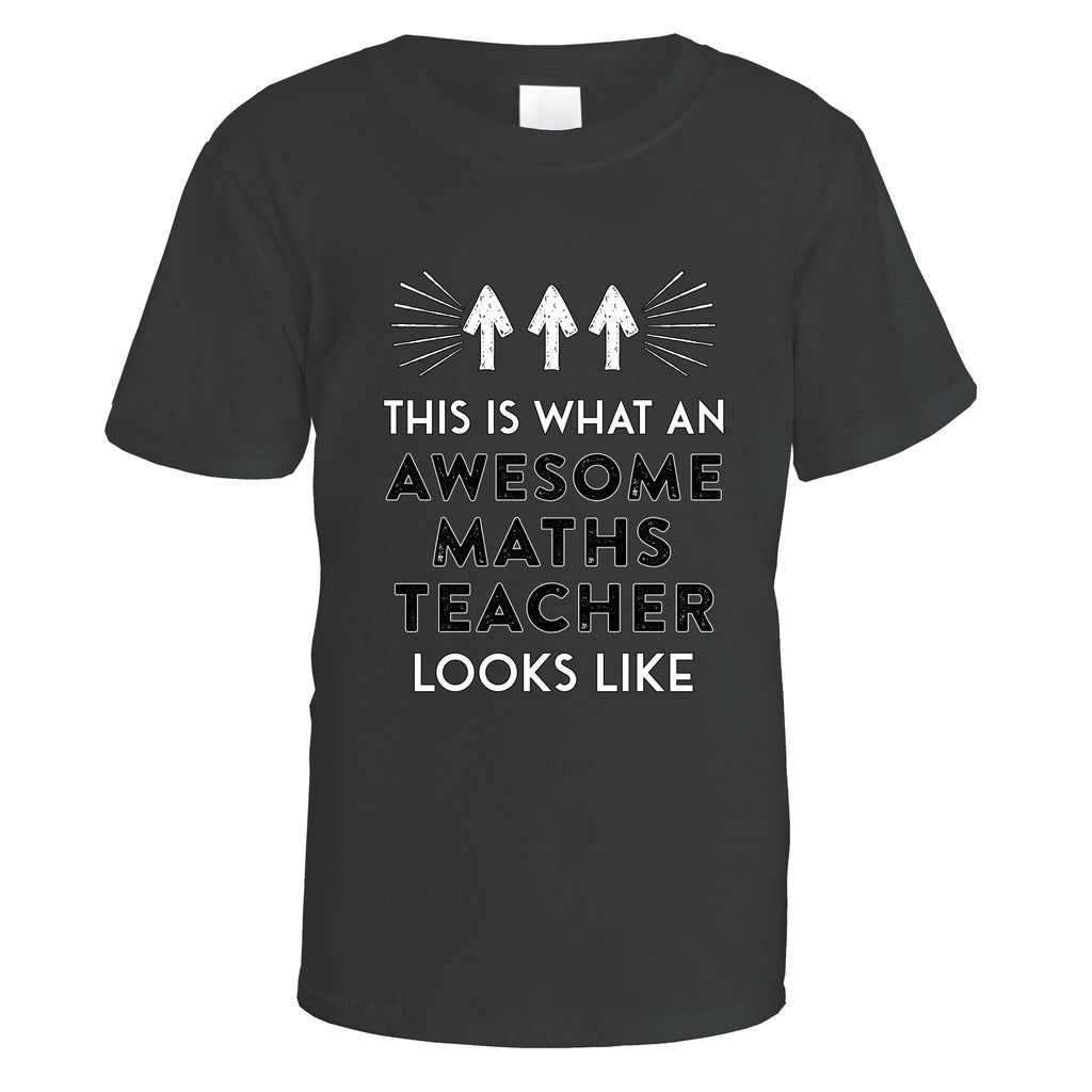 Awesome Maths Teacher T-Shirt - Medium / Black