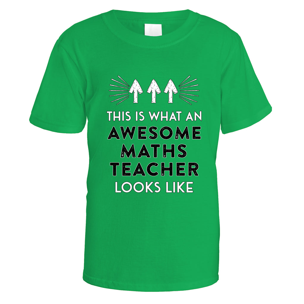 Awesome Maths Teacher T-Shirt - Small / Irish Green