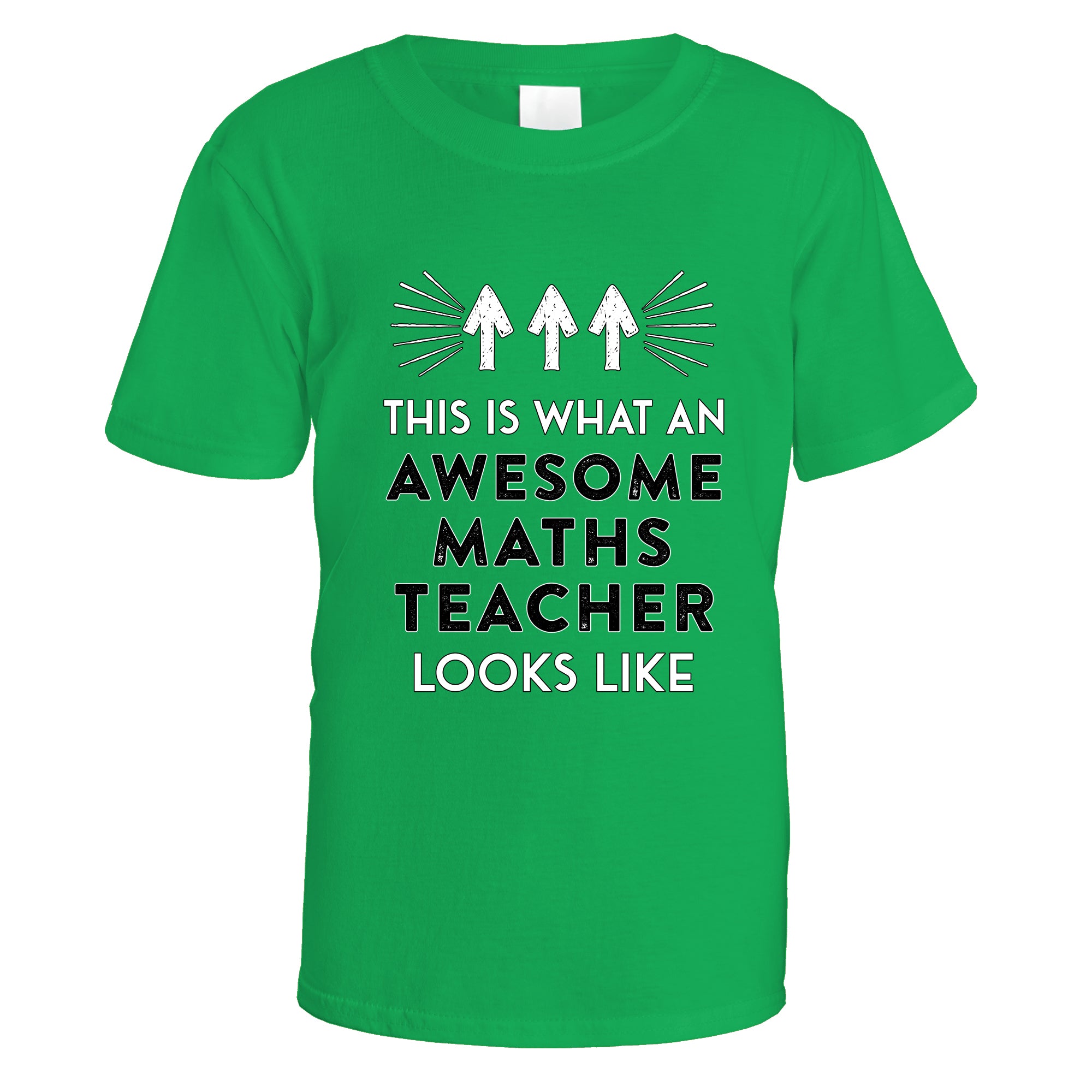 awesome-maths-teacher-t-shirt - Irish Green