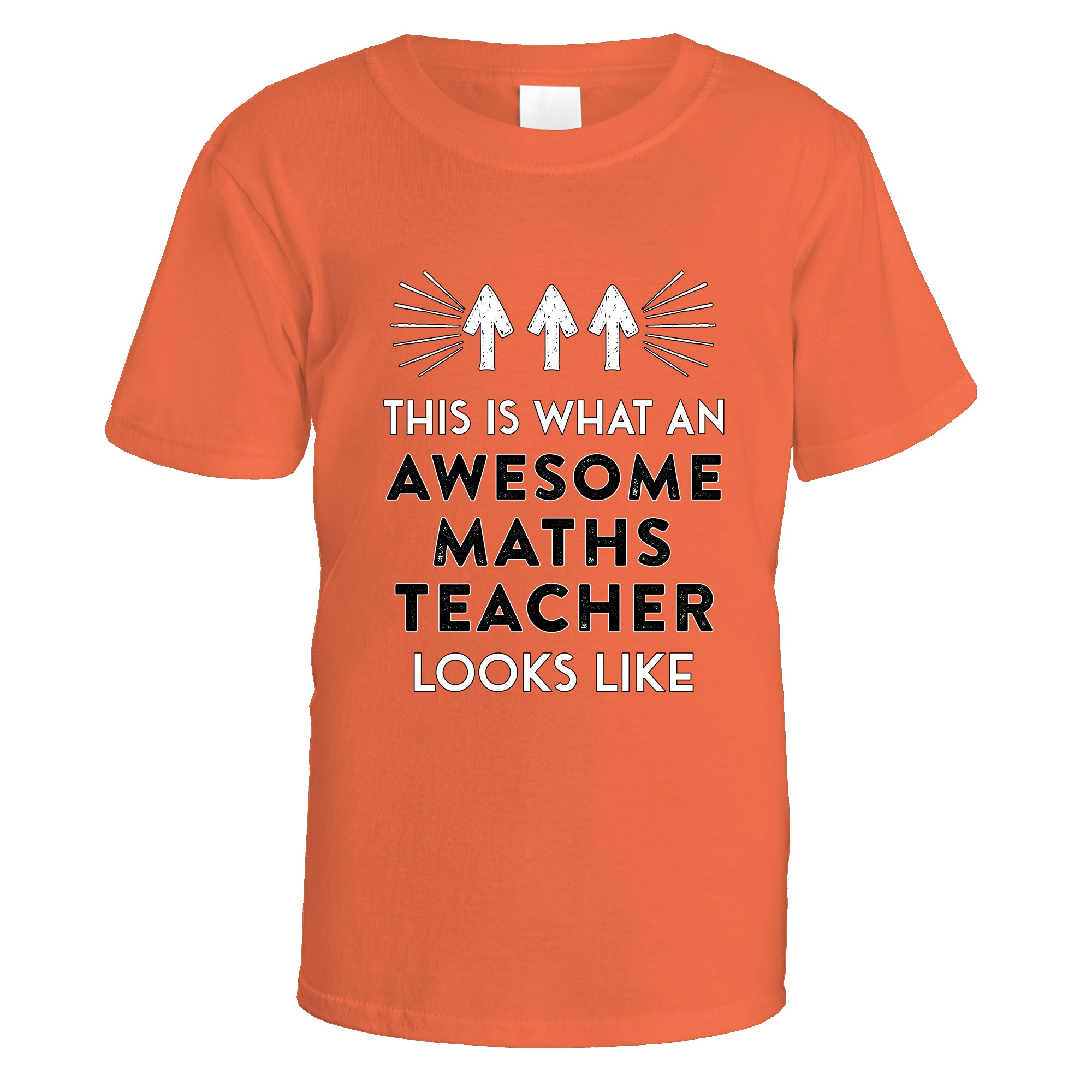 awesome-maths-teacher-t-shirt - Orange