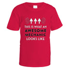 Awesome Mechanic T-Shirt - Small / Red