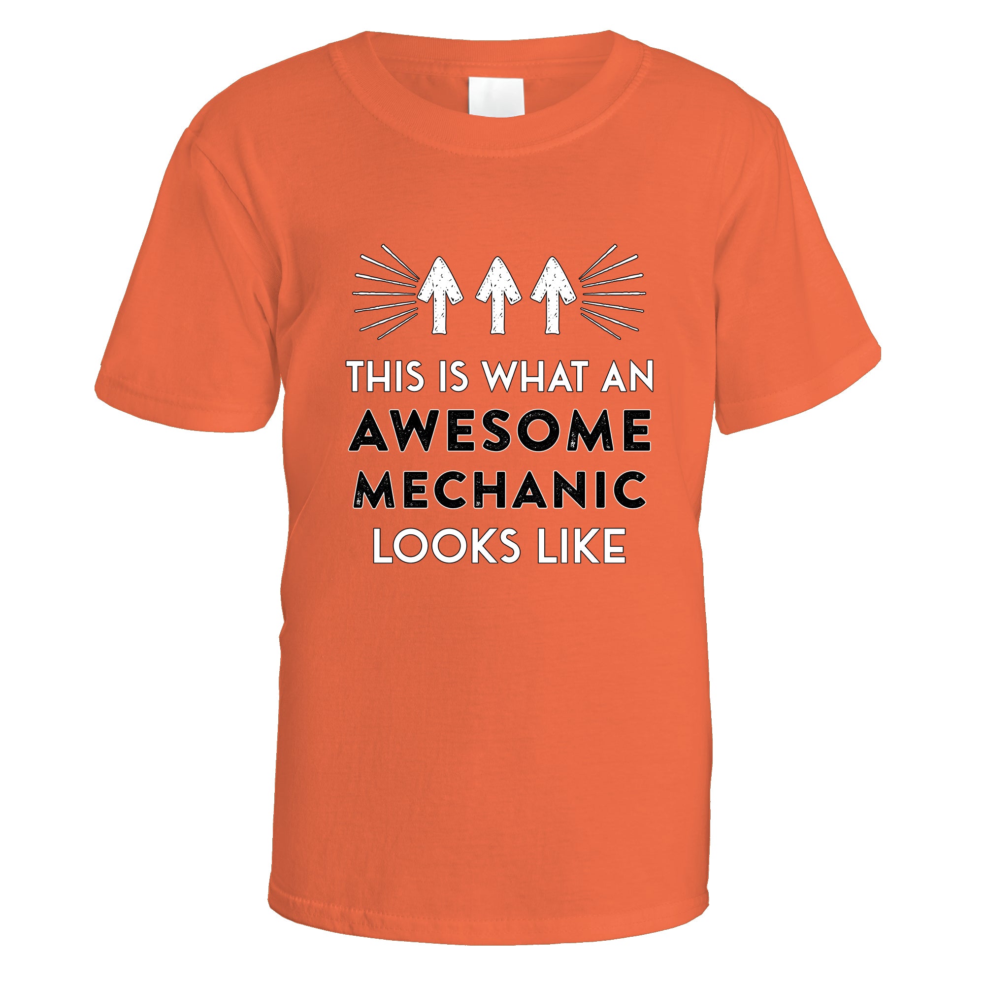 awesome-mechanic-t-shirt - Orange